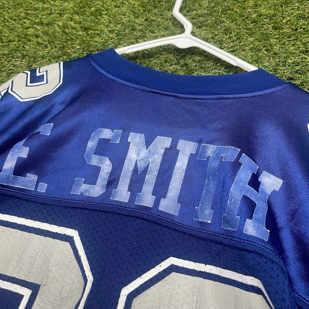 Vintage Russell Athletic Dallas Cowboys Jersey Mens 48 Emmitt Smith #22 Blue USA